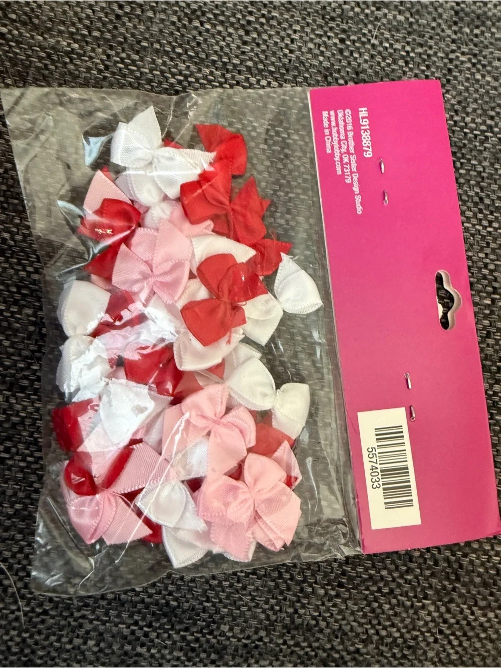 Mini Bows - Red, Pink & White Pack valentines